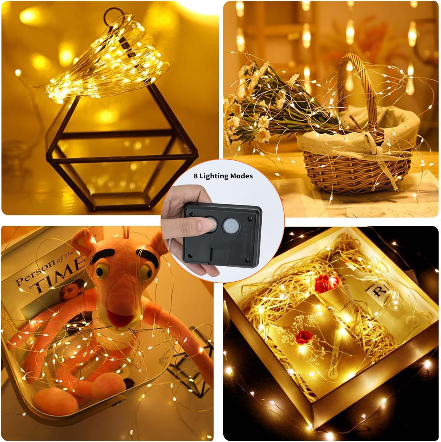 Thumbnail 1 de BOLWEO Solar Lights Outdoor Garden 5M Copper Wire 50 LED with 8 Modes