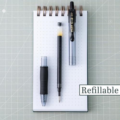 Detalle de PILOT G2 Pens, 0.7mm, Black Ink, 12-Pack
