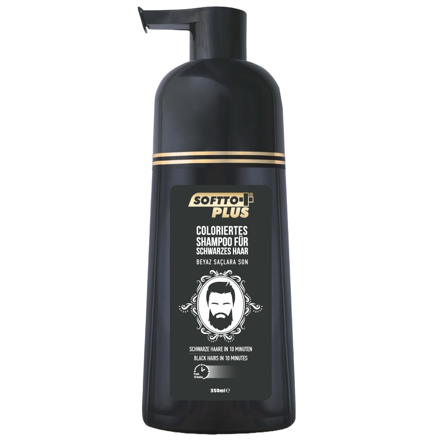 Detalle de Softto+ Plus Black Hair Shampoo 350 ml