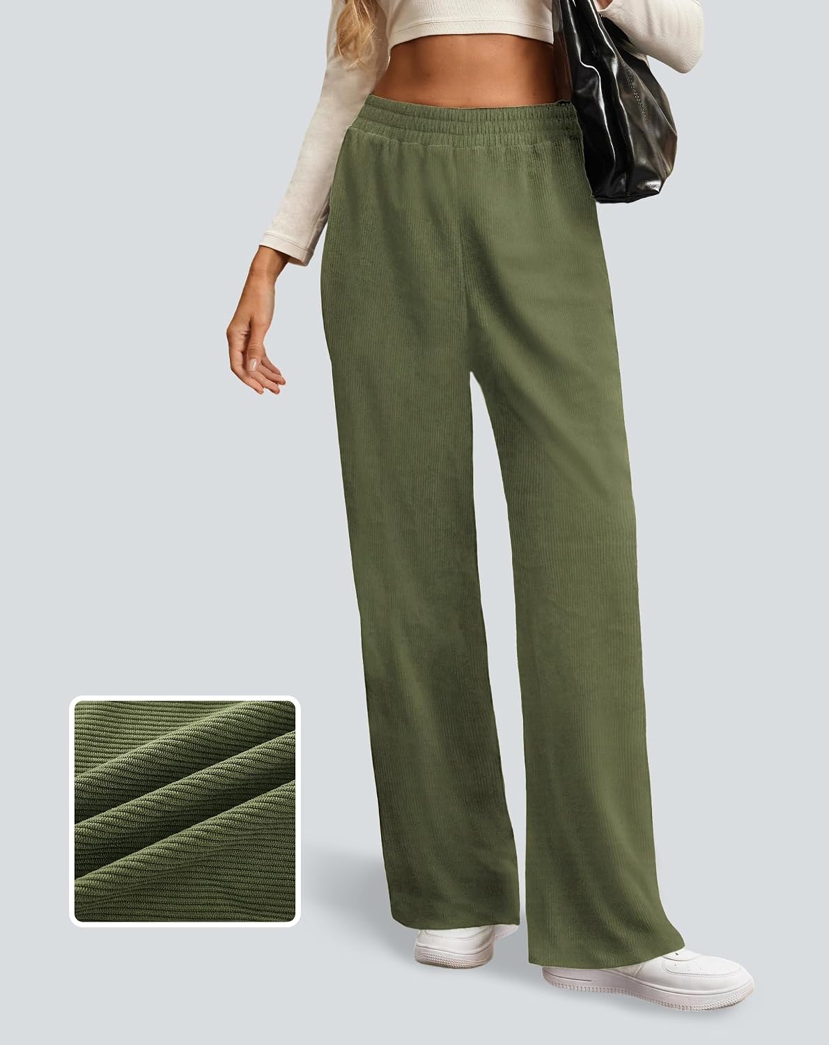 Detalle 2 de SEMARO Women's Corduroy Pants, Wide-Leg