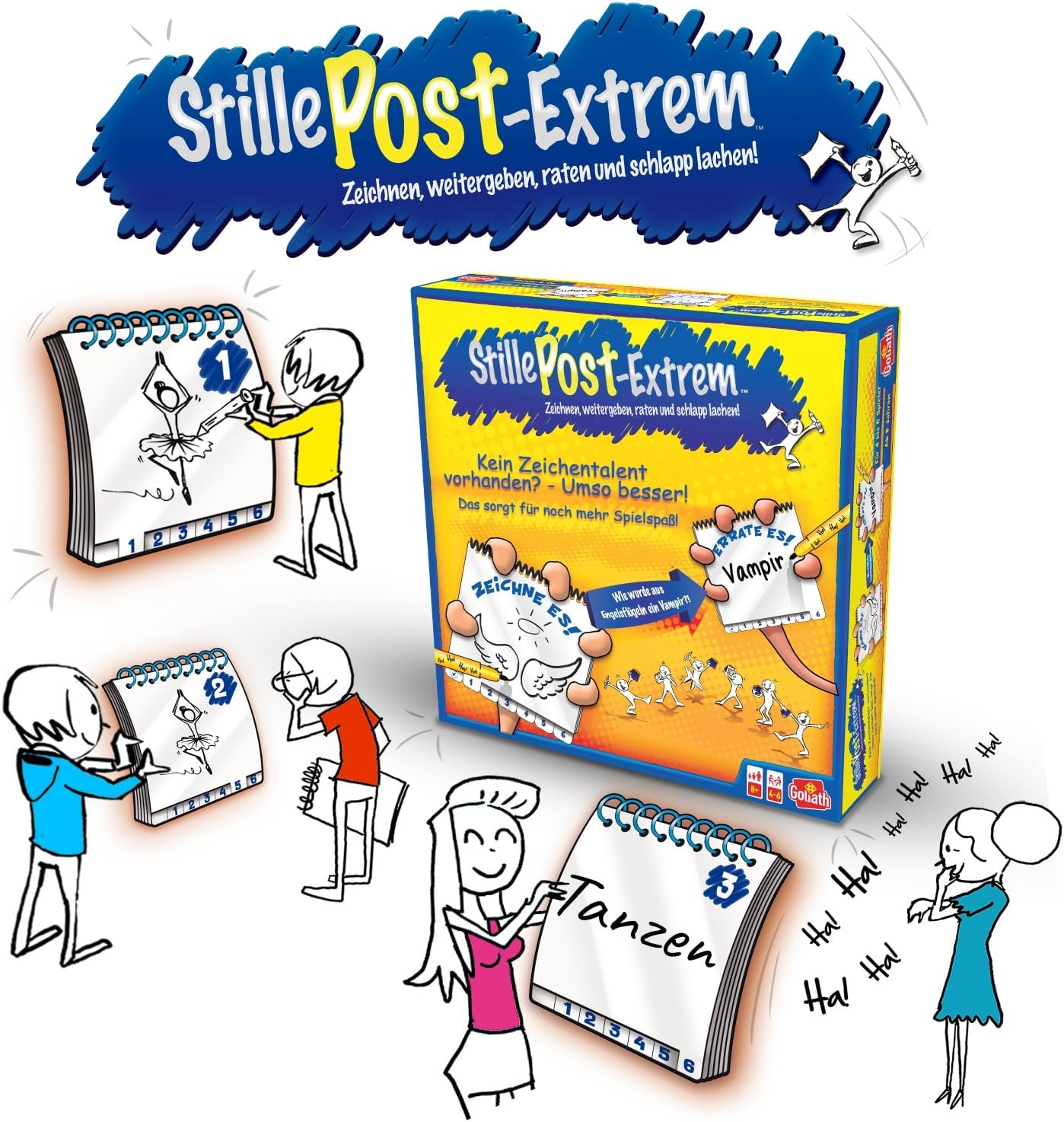 Thumbnail 2 de Goliath STILLE POST EXTREM – Zeichenspiel für 4–6 Spieler ab 8 Jahren