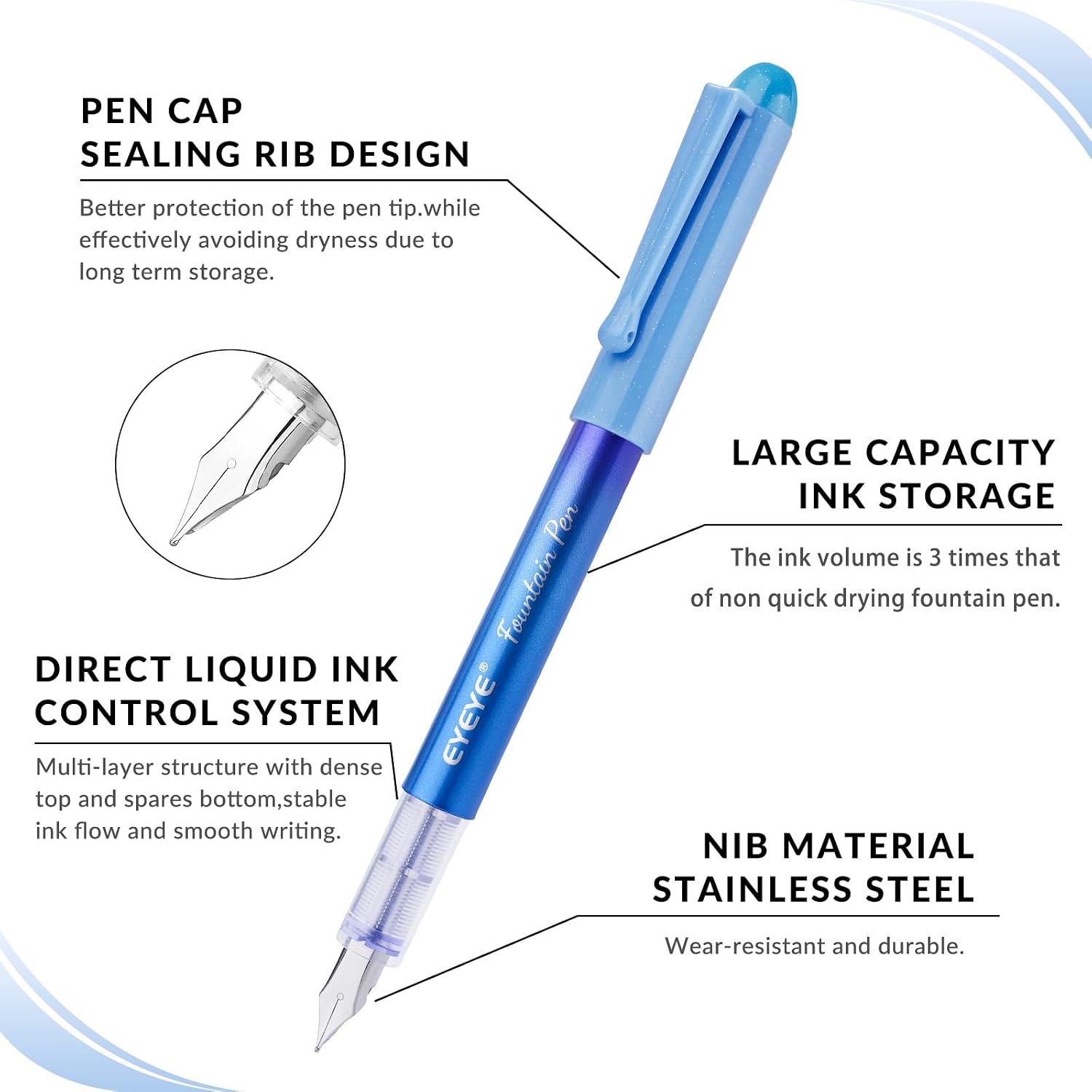 Detalle 1 de EYEYE Fountain Pens, Pack of 8