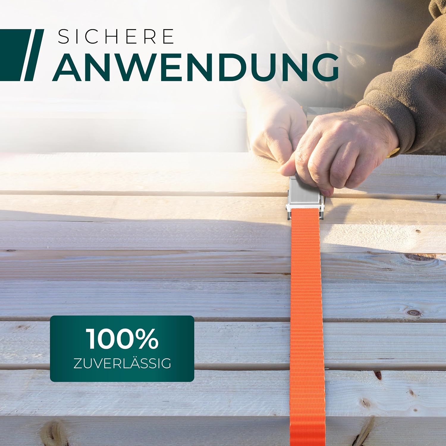 Thumbnail 6 de Robuste Spanngurte mit Klemmschloss – TÜV/GS & DIN, 0,5–5 m, 250 kg, 6er Set