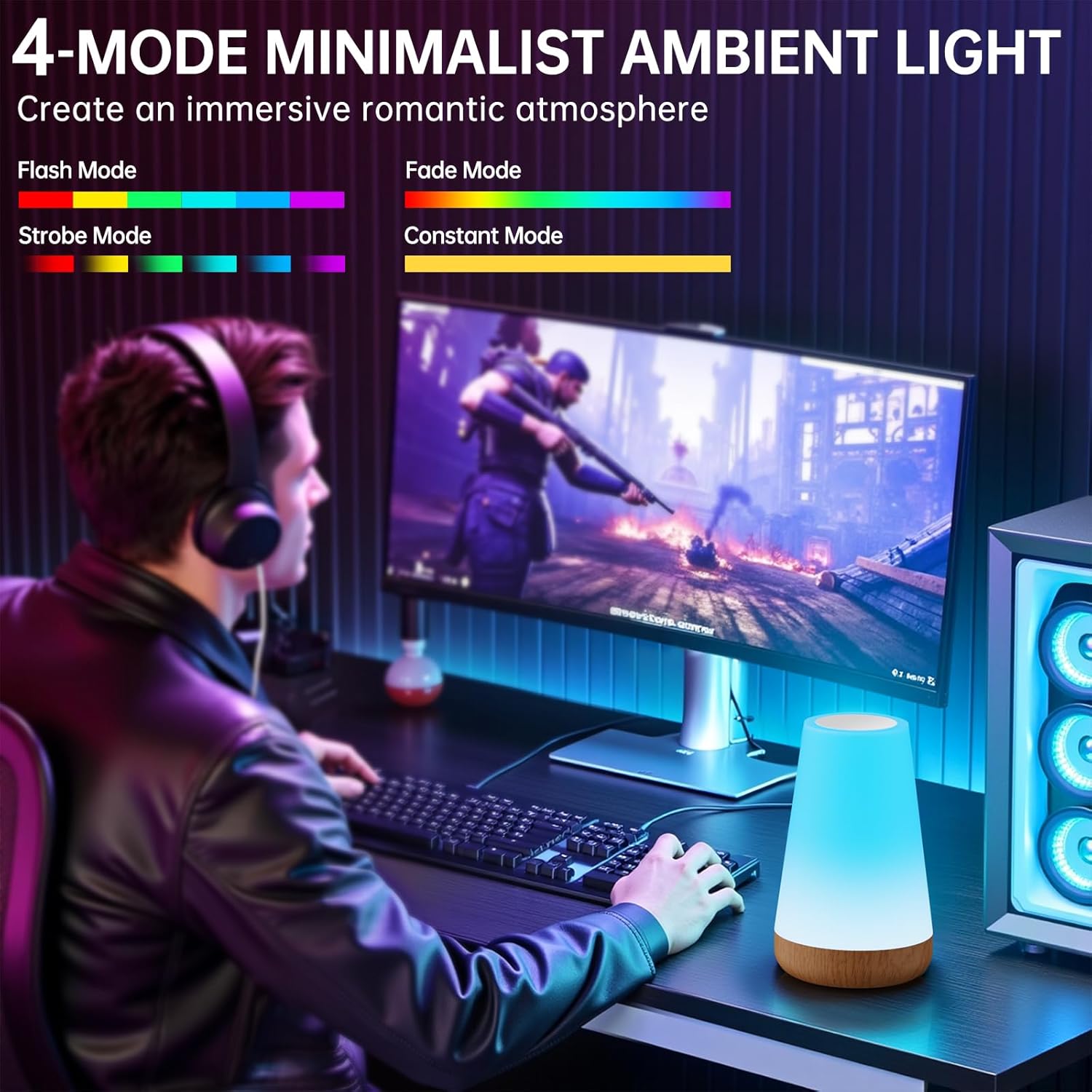 Thumbnail 5 de Taipow Lámpara de Mesita LED recargable 1500 mAh