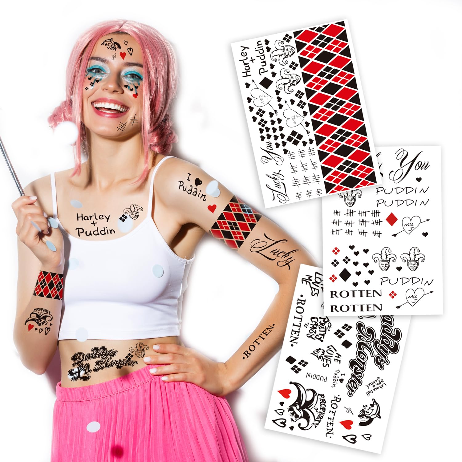 Detalle de Kotbs Temporary Tattoos, 8.2 x 11.6-Inch Sheets