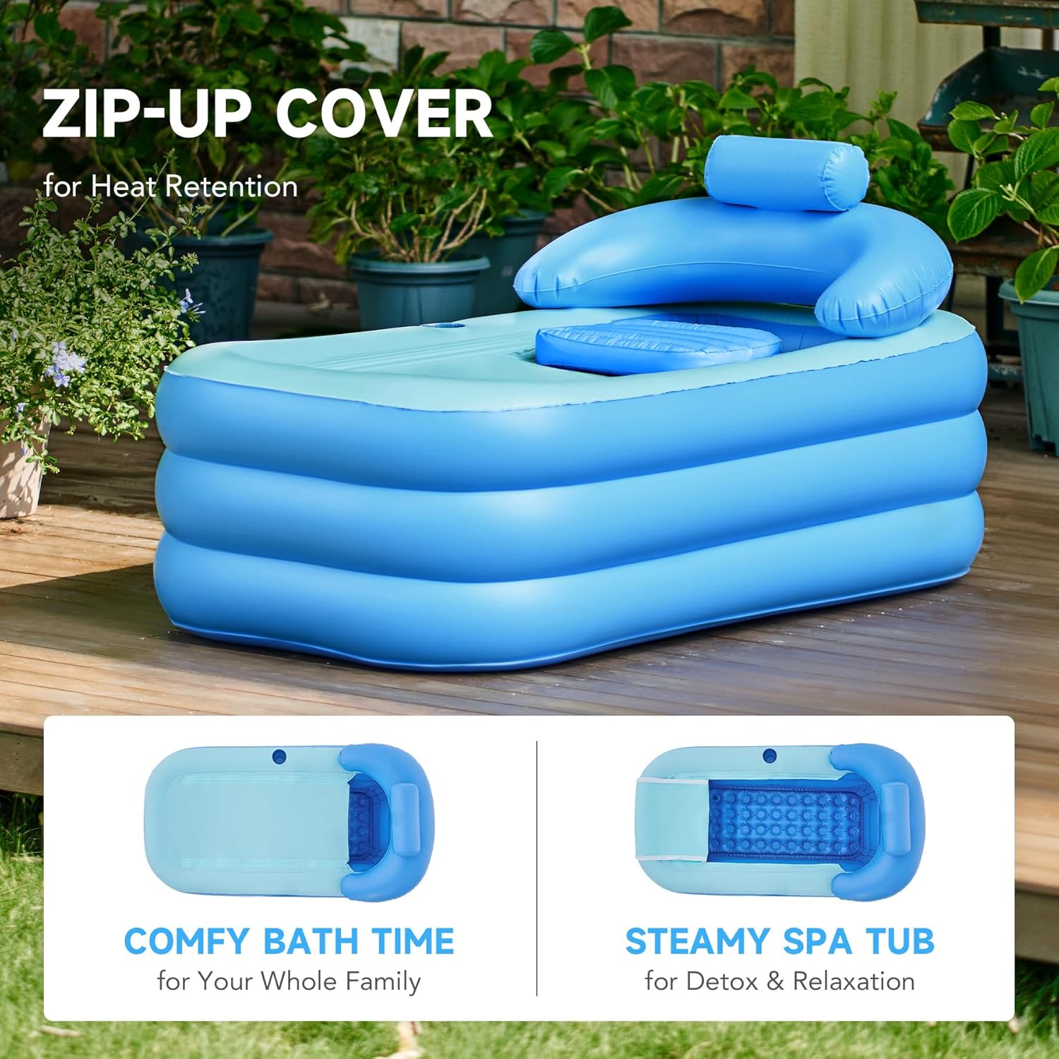 Detalle 2 de CO-Z Inflatable Portable Bath Tub 1m