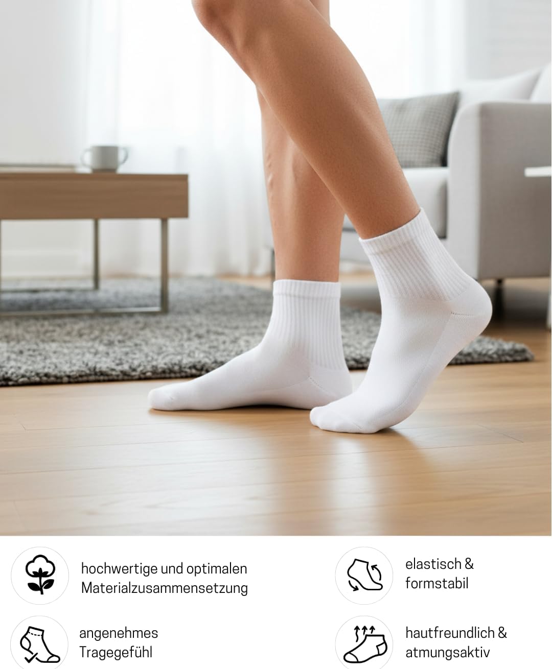 Thumbnail 3 de sockenkauf24 10 Paar kurze Sportsocken (Quarter) – atmungsaktive Tennissocken aus Baumwolle für Damen & Herren