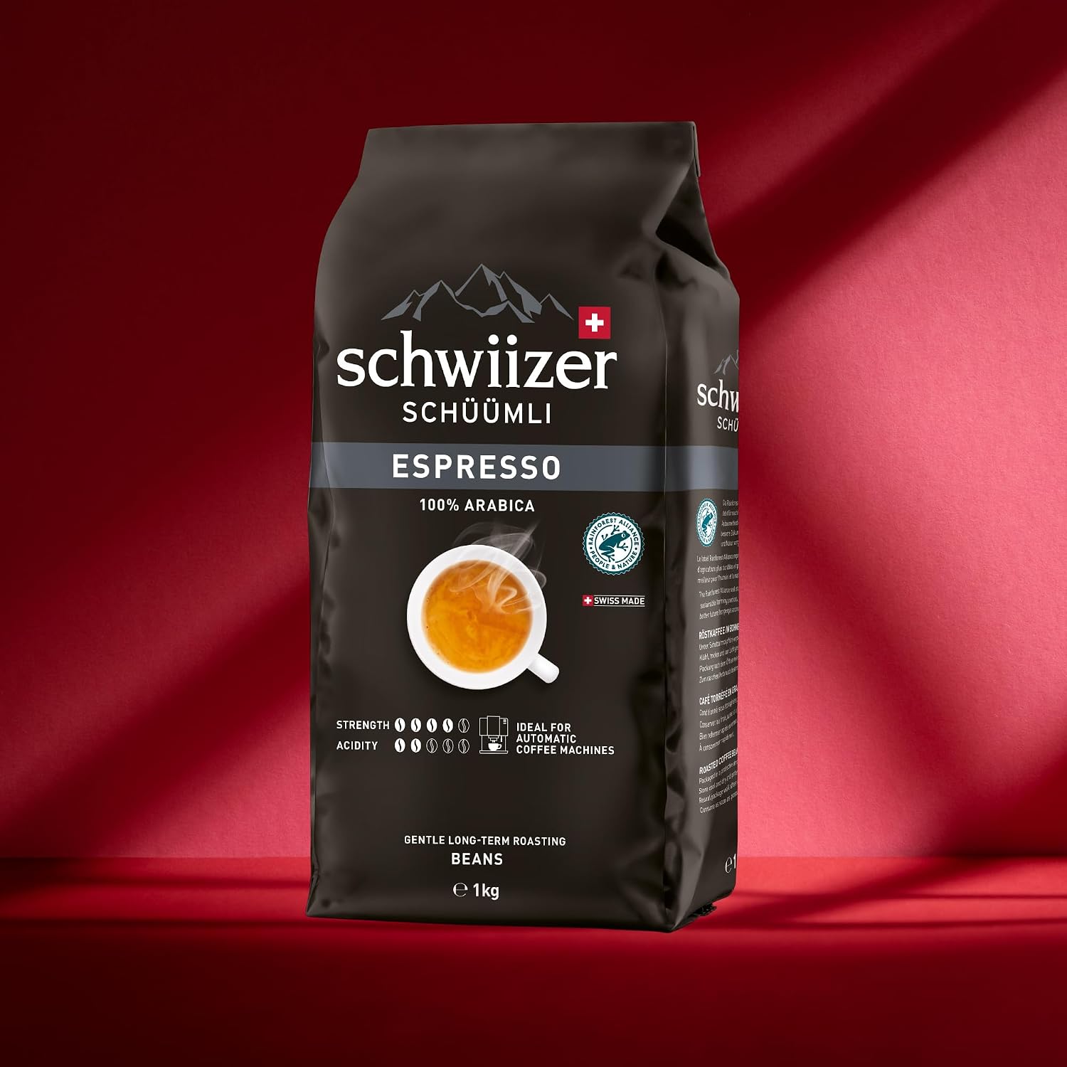 Detalle de Schwiizer Schüümli Espresso – 100% Arabica, kräftig, 1 kg