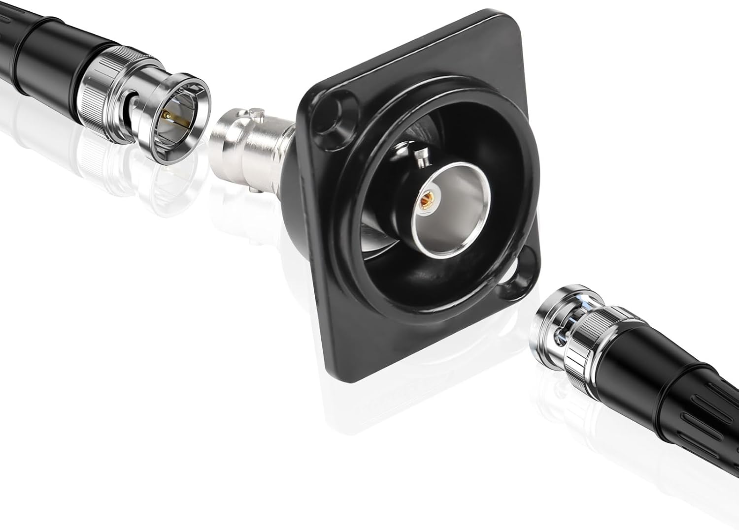 Thumbnail 4 de XMSJSIY D-Type BNC panel mount connector (female-to-female feed-through) for SDI video coax