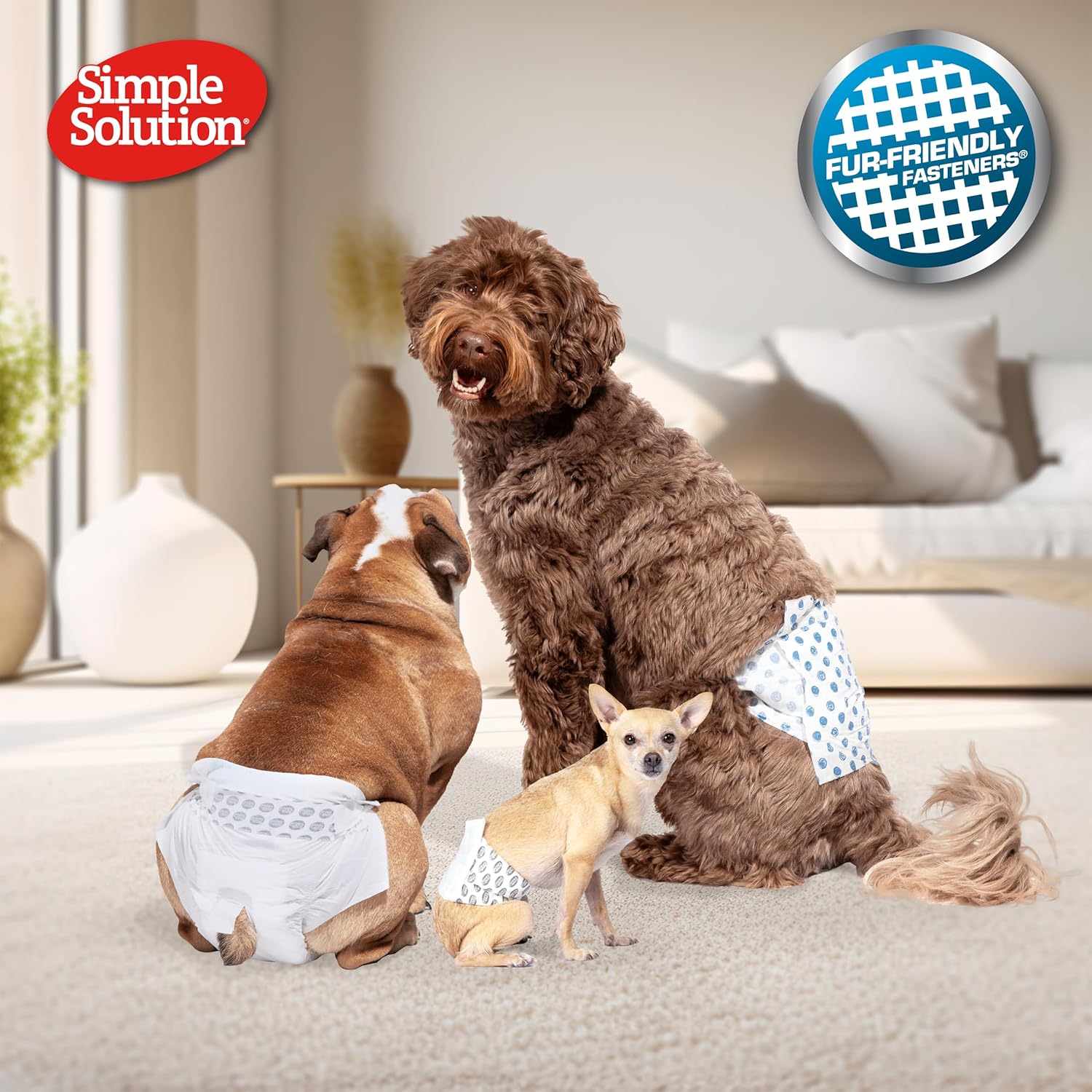 Thumbnail 3 de Simple Solution Nuovi ‘True Fit’ Pannolini Monuso per Cani Femmina con Idicatore di Bagnato Piccolo – 12 pezzi