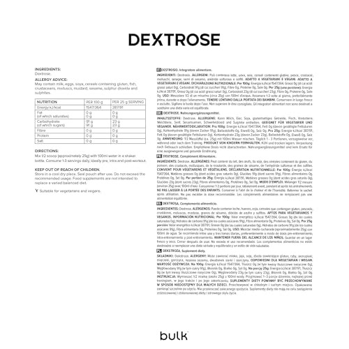 Detalle 2 de Bulk Dextrosa 2.5kg – Carbohidratos en polvo 🍬