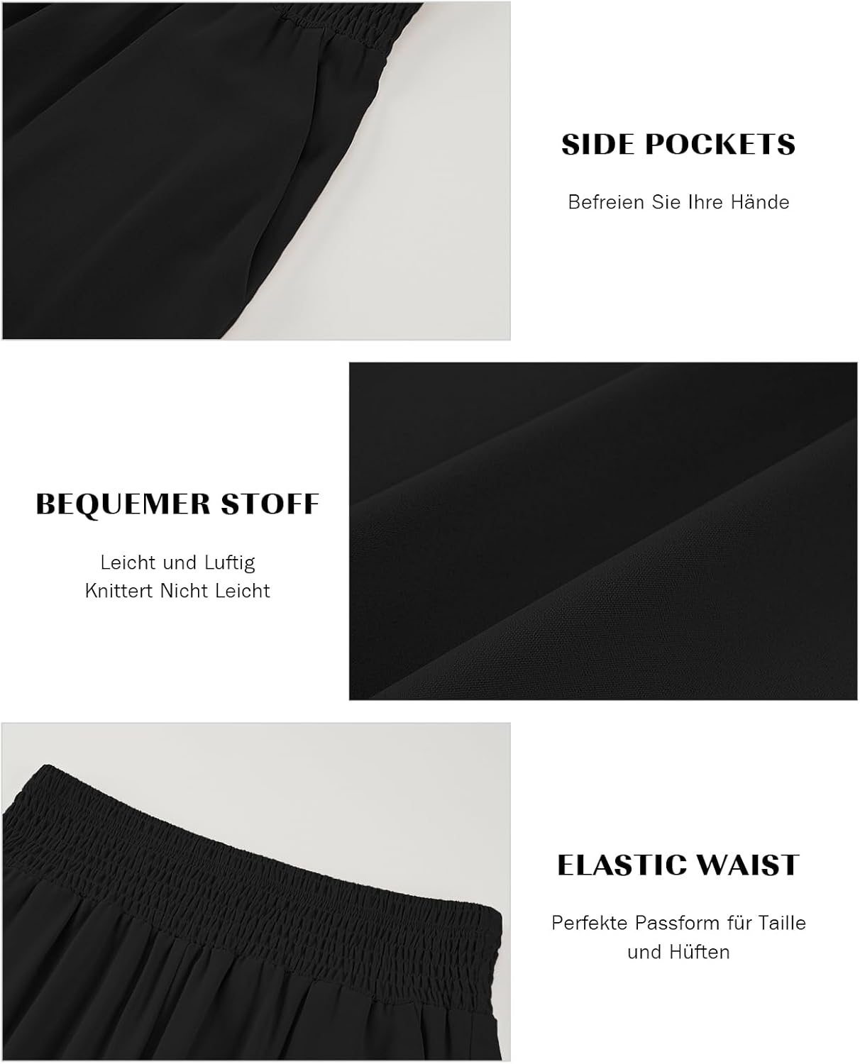 Thumbnail 4 de HMIYA Damen 3/4 Culotte Hose – Leichtes, weit fallendes Bein, Sommer-Style