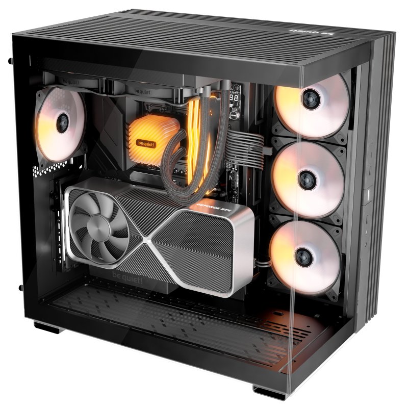 Detalle 2 de be quiet! LIGHT BASE 600 LX ARGB: torre midi ATX con doble cristal y USB-C