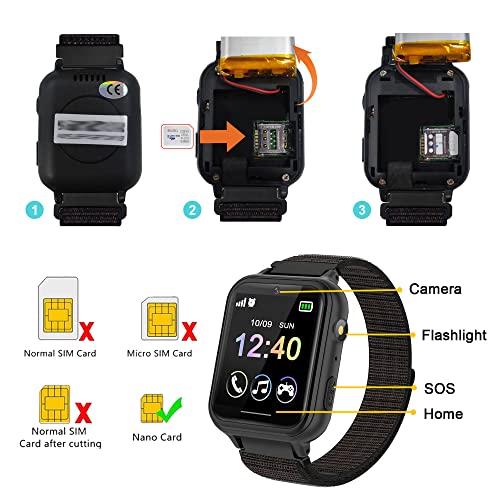 Thumbnail 6 de Smartwatch para niños PTHTECHUS (3 a 12 años) con pantalla táctil, SOS, podómetro, cámara y juegos