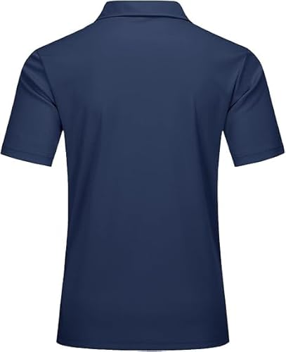 Thumbnail 1 de TACVASEN Polo Hombre Manga Corta – Transpirable, secado rápido y ligero (Azul Marino, L)