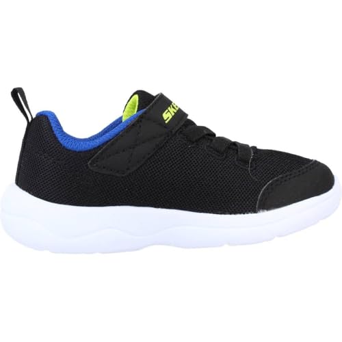 Detalle 2 de Skechers Skech-stepz 2.0 Mini Wanderer: sneakers slip-on per bambini e ragazzi (Nero/Blue Lime, 28 EU)