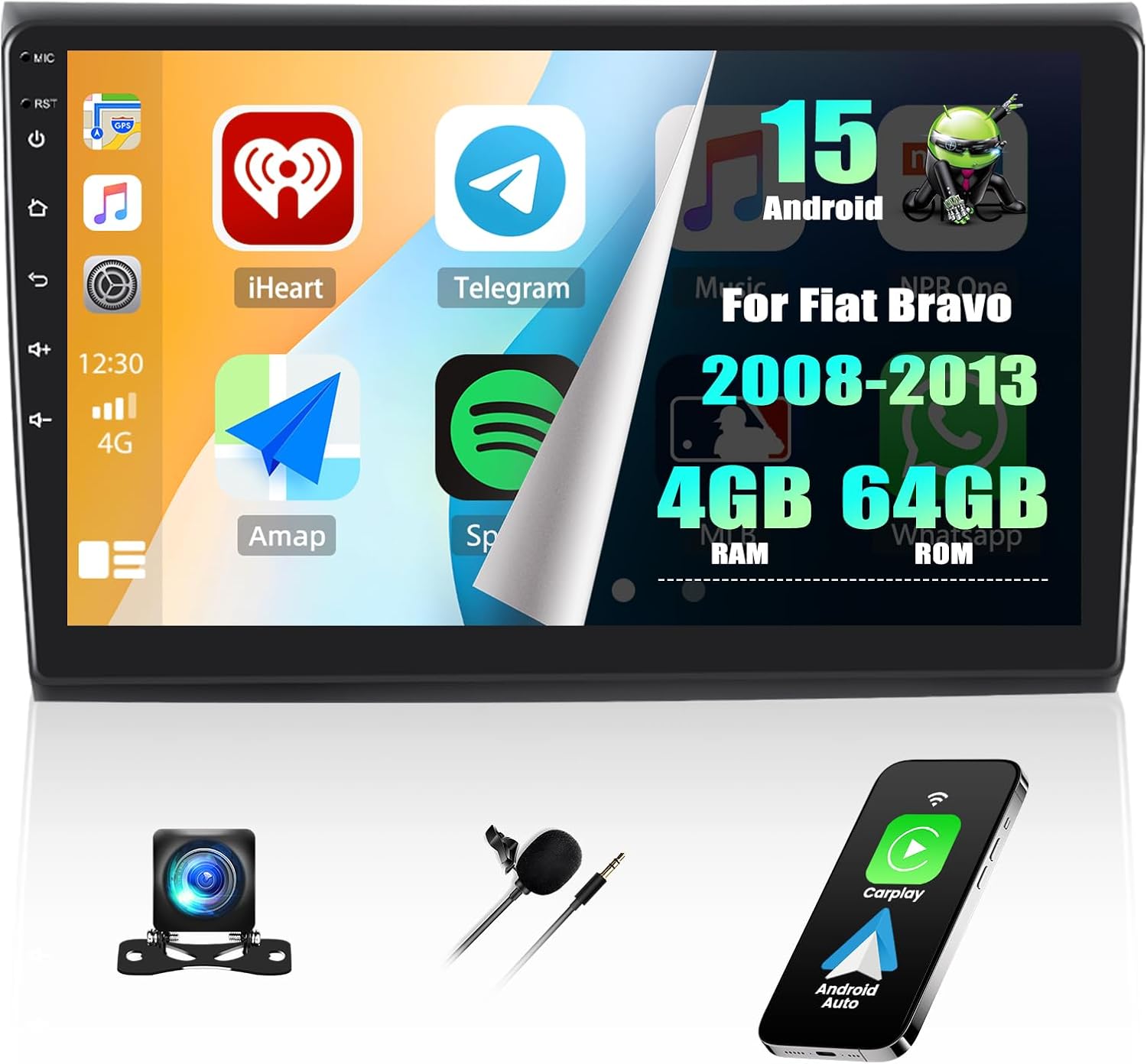 Detalle de CAMECHO Android Auto 2DIN per Fiat Bravo