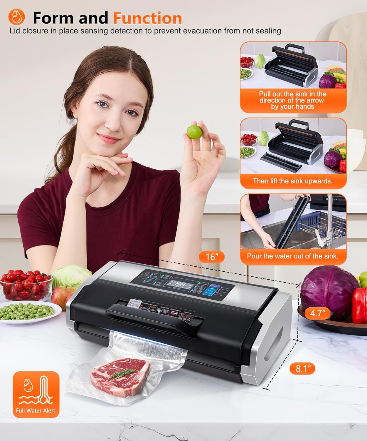 Thumbnail 6 de Food vacuum sealer 95 kPa, double heat