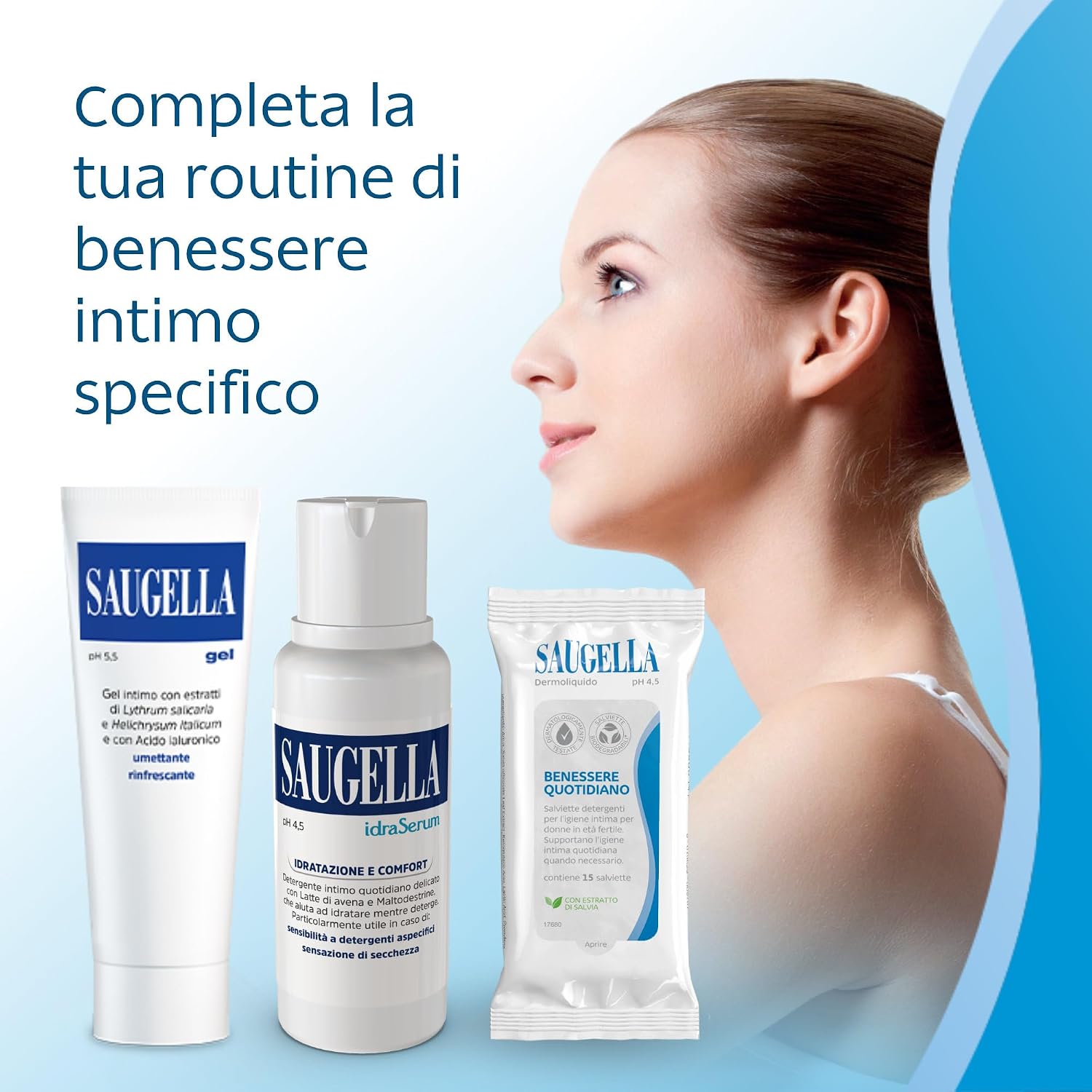 Thumbnail 6 de Saugella IdraSerum Detergente Intimo pH 4.5 200 ml