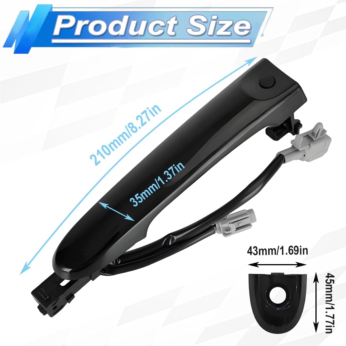 Detalle de ZAMDOE 80640-3WC2A Front Right Exterior Door Handle for Nissan Juke F15 (2010–2022)