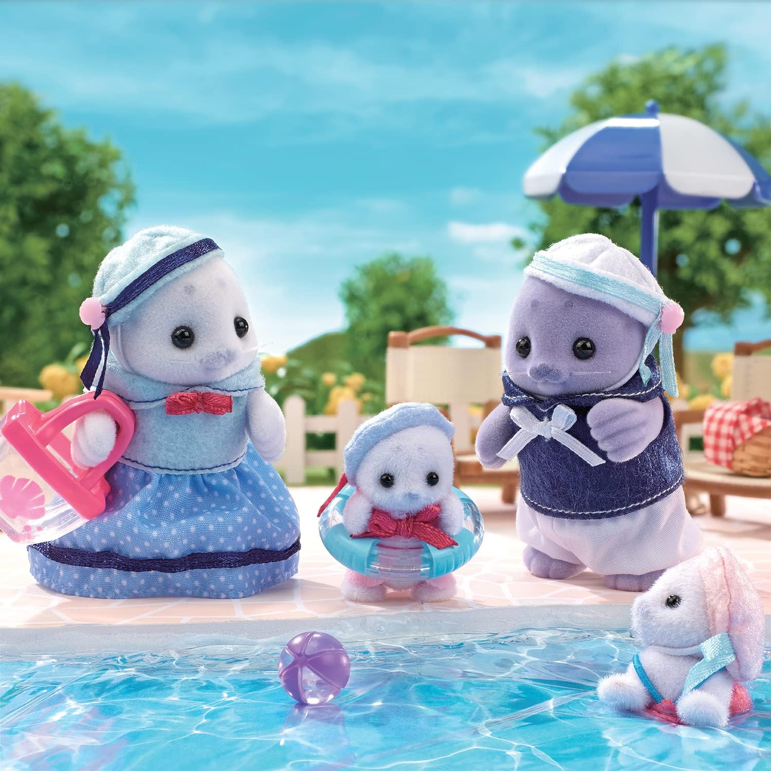 Detalle de Sylvanian Families 5759 Robben Familie – detailreiche Tierfiguren für Kinder ab 3 Jahren