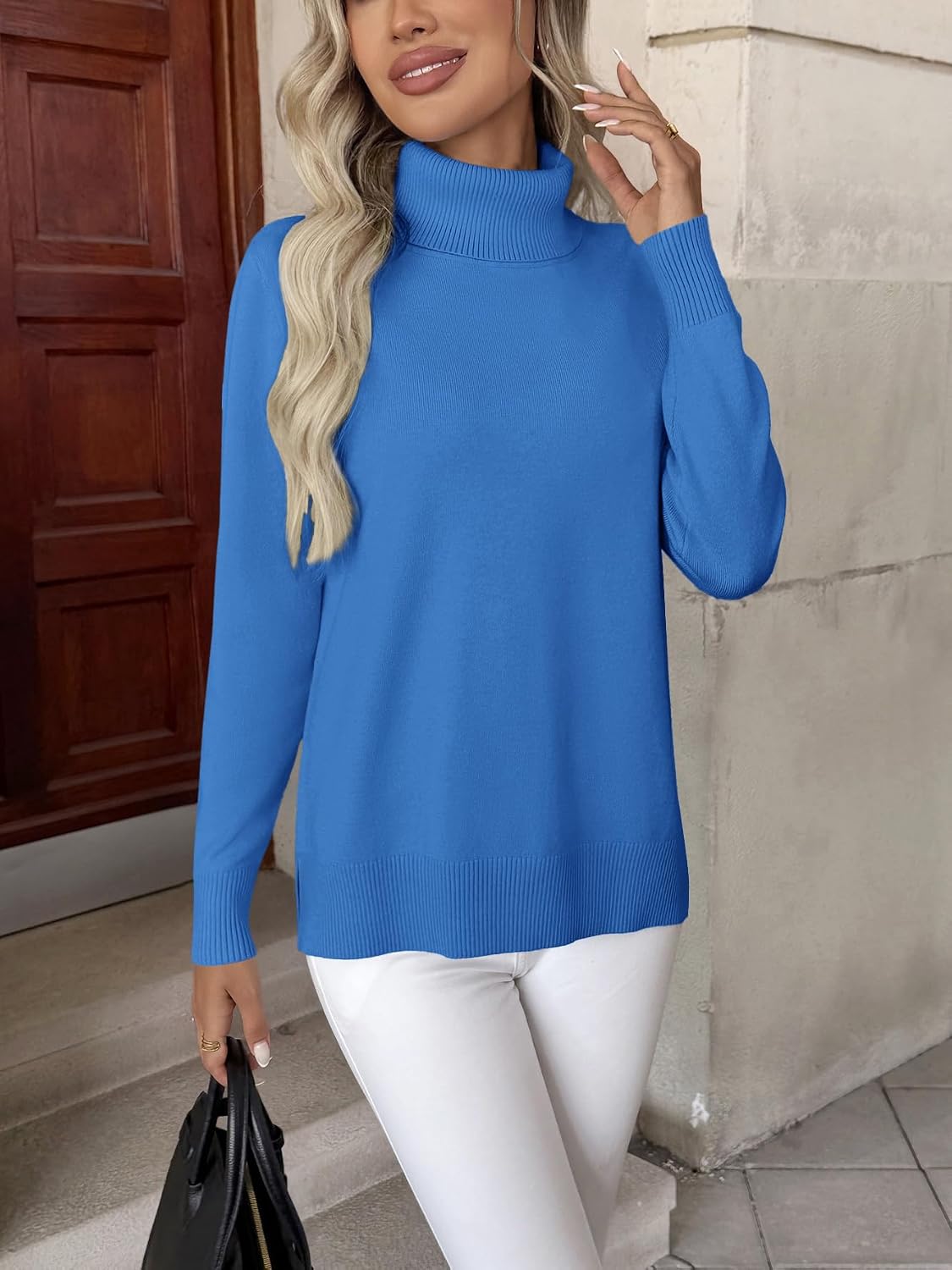 Detalle 2 de Zeagoo Turtleneck Sweater Casual Chunky Jumper