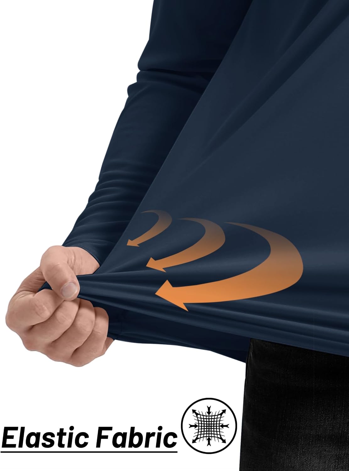 Detalle de TACVASEN Herren UV-Schutz Langarm Rashguard mit 1/4-Reißverschluss (UPF 50+)