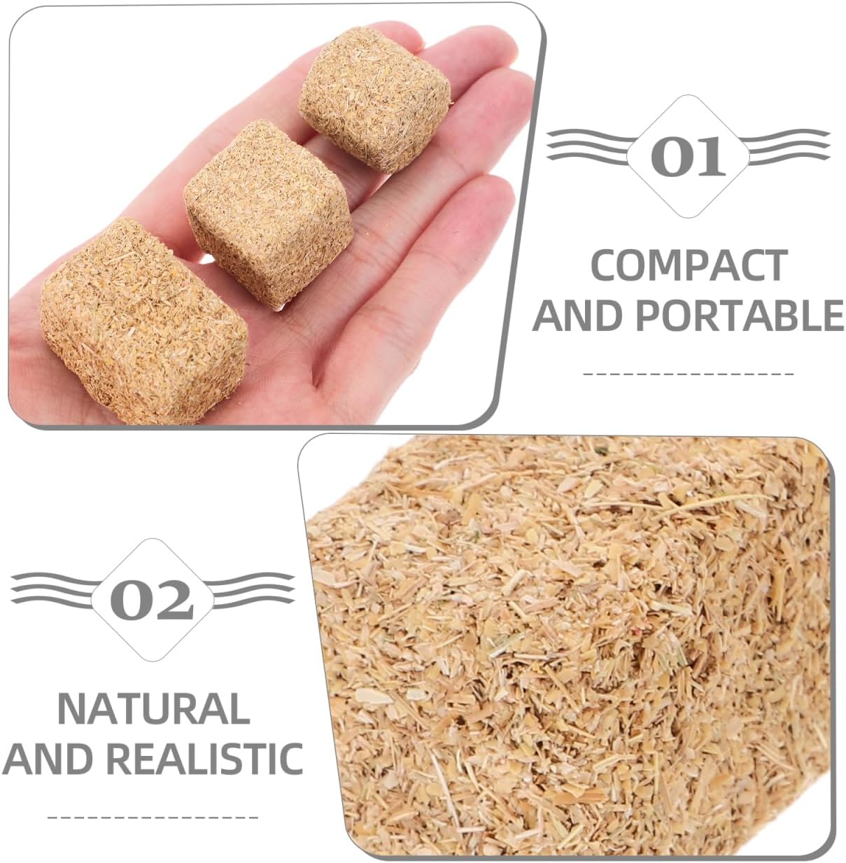 Thumbnail 6 de DEARMAMY Miniatur Heuballen Modell (12 Stück) für Puppenhaus & Herbst-Deko