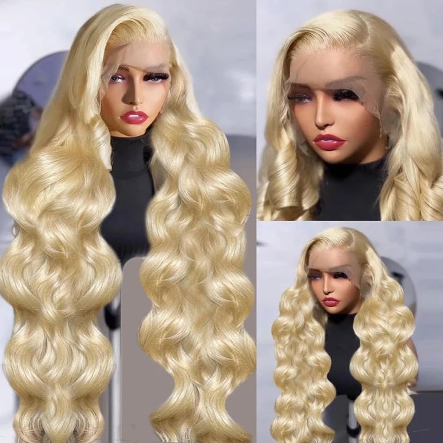 Detalle 1 de PUHPUH 30 Inch 613 Lace Front Wig