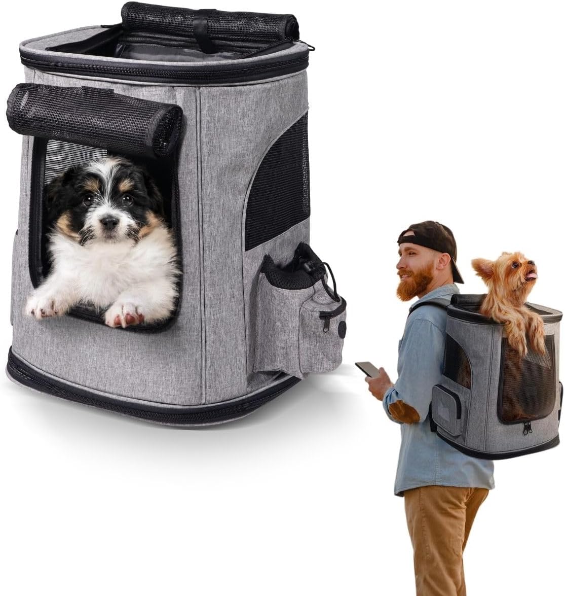 Detalle de Mobiclinic® pets Thor: zaino trasportino pieghevole per cani e gatti 30x25x40 cm