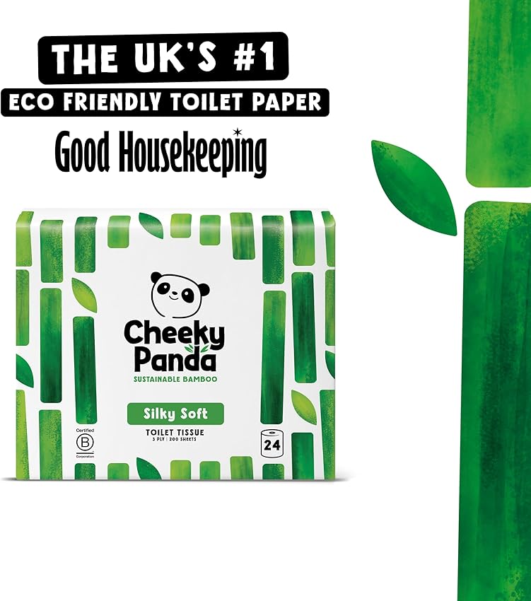 Thumbnail 6 de The Cheeky Panda 3 capas 24 rollos, 200 hojas