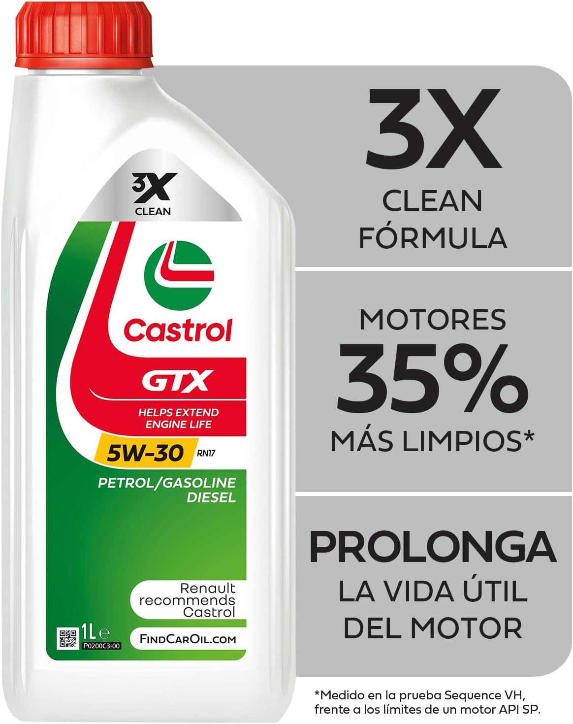 Detalle 2 de Castrol GTX 5W-30 RN17 5L 🛢