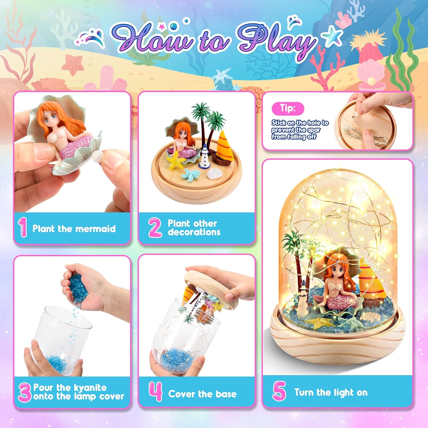 Detalle de Dislocati Mermaid Night Light for Ages 3-9