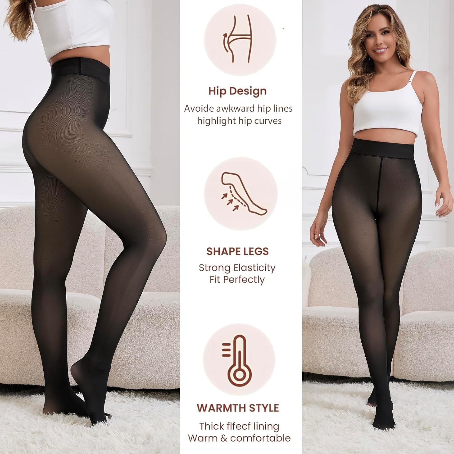 Thumbnail 4 de Apriddeo 2025 One-Seam Fleece Lined High-Waist Tights
