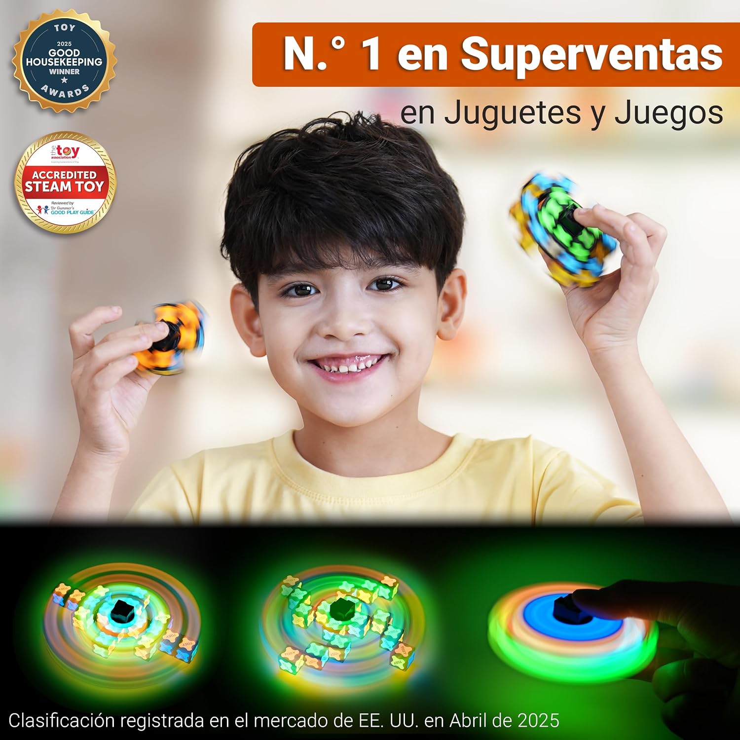 Detalle de TOSY Magnet Fidget Spinner Glow 16 bloques