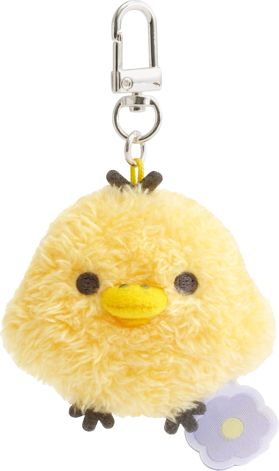 Detalle de サンエックス MV13401 リラックマ ぶらさげぬいぐるみ キイロイトリ もこもこ素材・花型タグ
