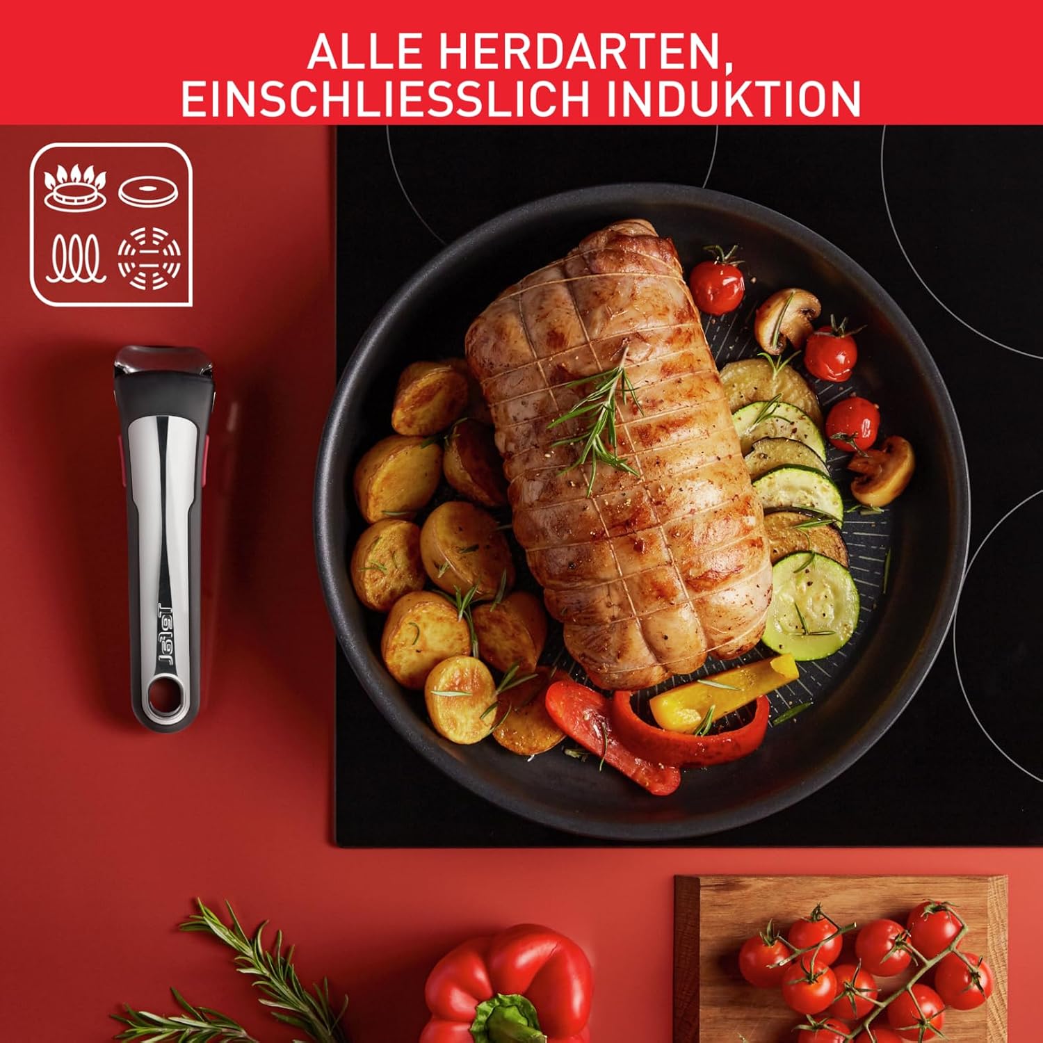 Thumbnail 6 de Tefal Ingenio Unlimited On 3-teiliges Pfannenset mit abnehmbarem Griff, 24/28 cm – induktionsgeeignet
