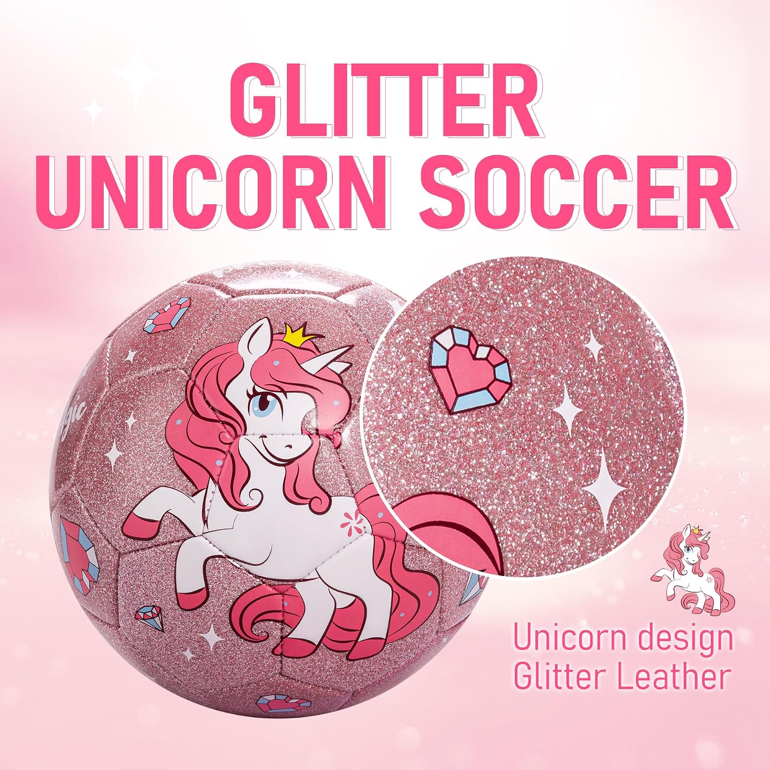 Detalle 2 de U&C Planet Size 3 Football Toddlers Unicorn Football with Pump (Aged 3–8)