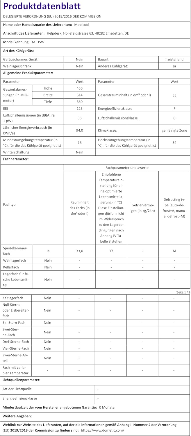 Thumbnail 5 de Mobicool MT35W Frigorifero Portatile Elettrico 34 L: versatilità e praticità per auto, barca e camper