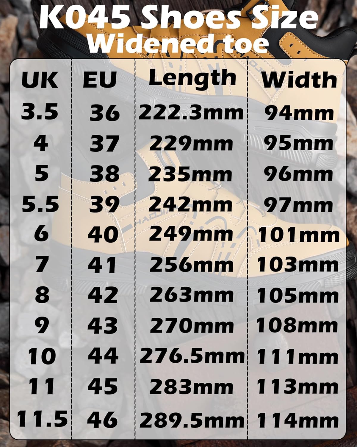 Thumbnail 1 de UnPtios Safety Boots Lightweight Steel Toe Cap Boots for Men and Women