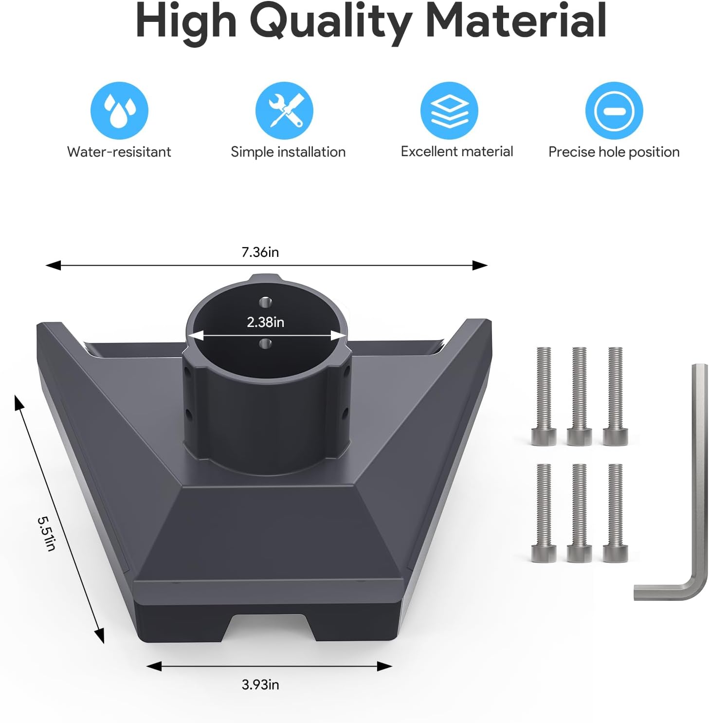 Thumbnail 1 de QUIDDITY Starlink Pole Mount Gen 3 – Premium Aluminium Heavy-Duty Bracket