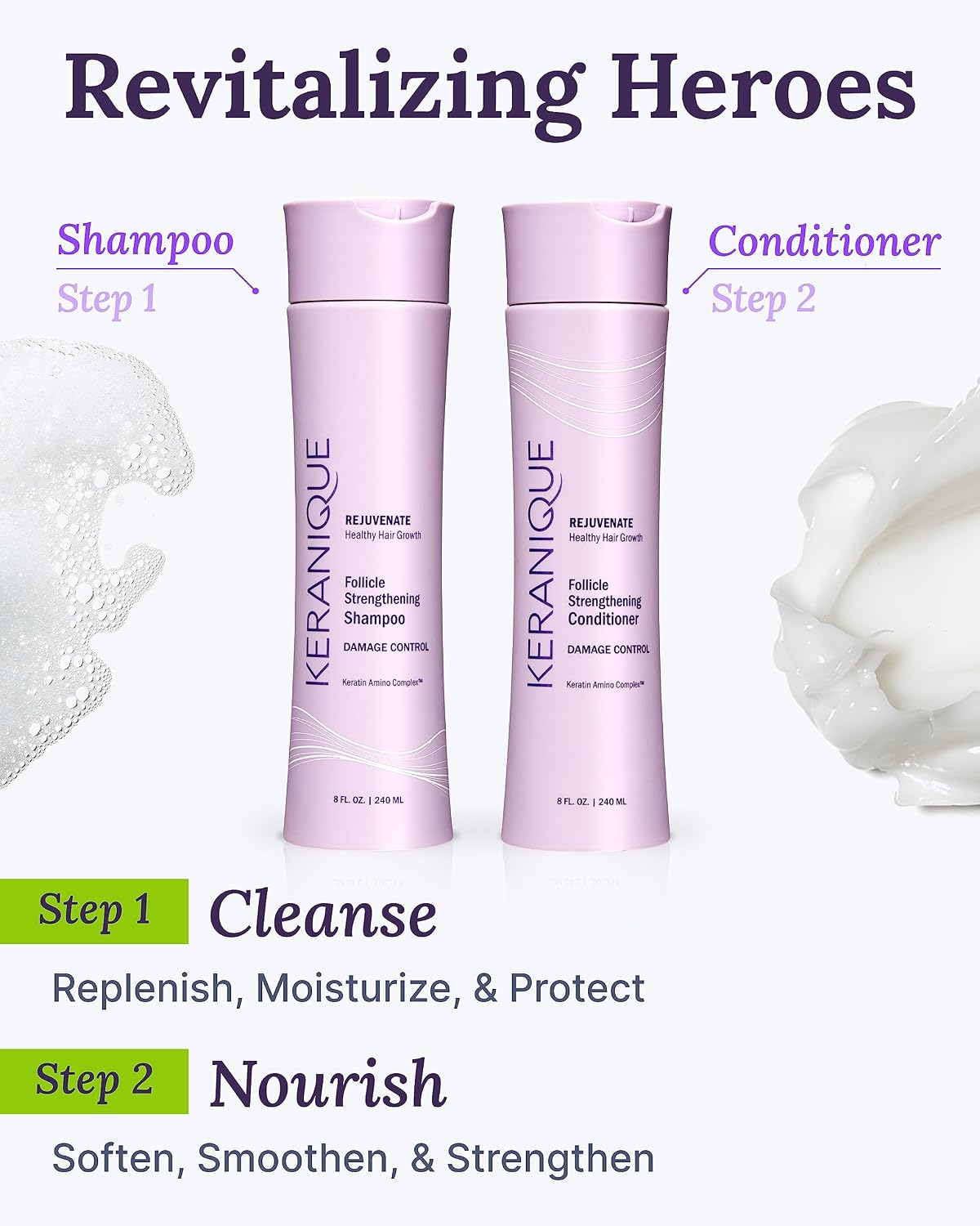 Thumbnail 6 de Keranique KQ-2023 Damage Control Shampoo & Conditioner with Keratin