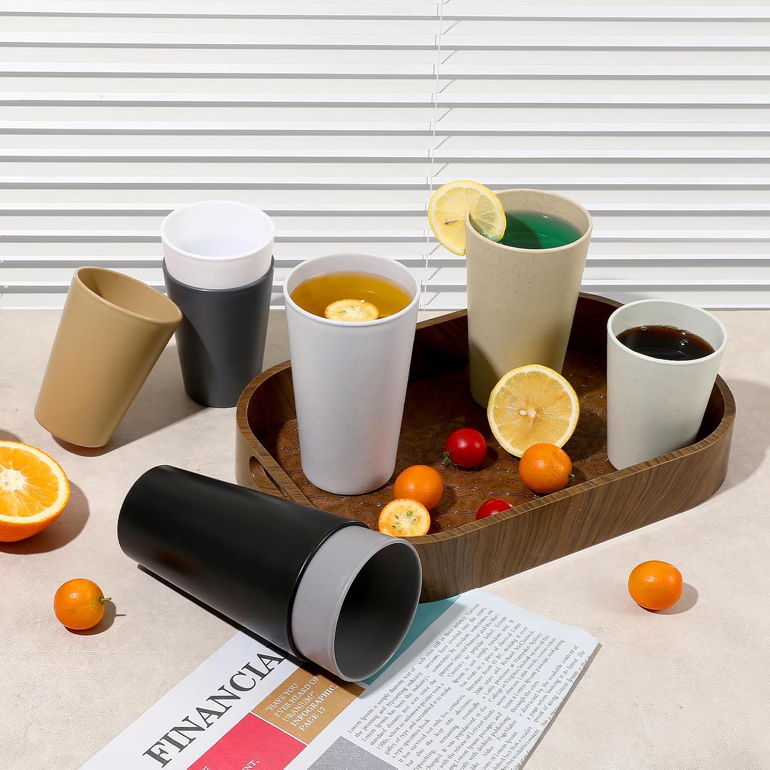 Detalle 2 de HEYCOME Wheat Straw Cups, 20 oz