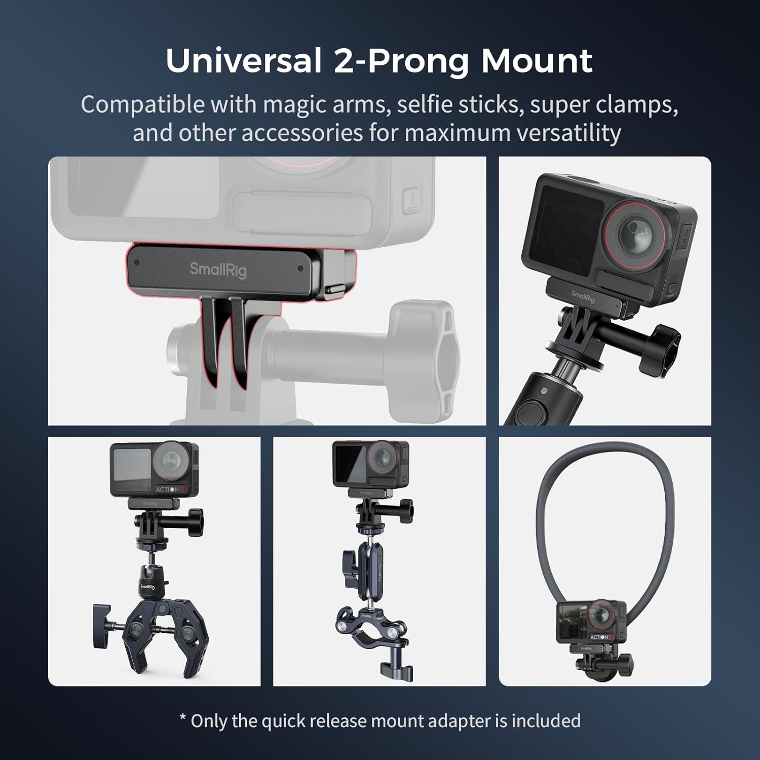 Detalle de SmallRig Supporto Adattatore per DJI Osmo 360 / Action 5 Pro / 4/3 – Modello 5813