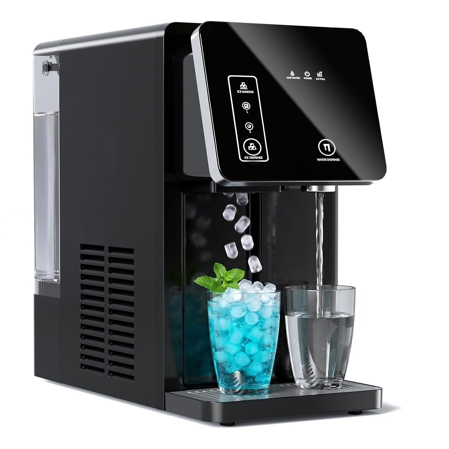 Detalle de COWSAR HZBY-12 2-in-1 Countertop Ice Maker and Cold Water Dispenser