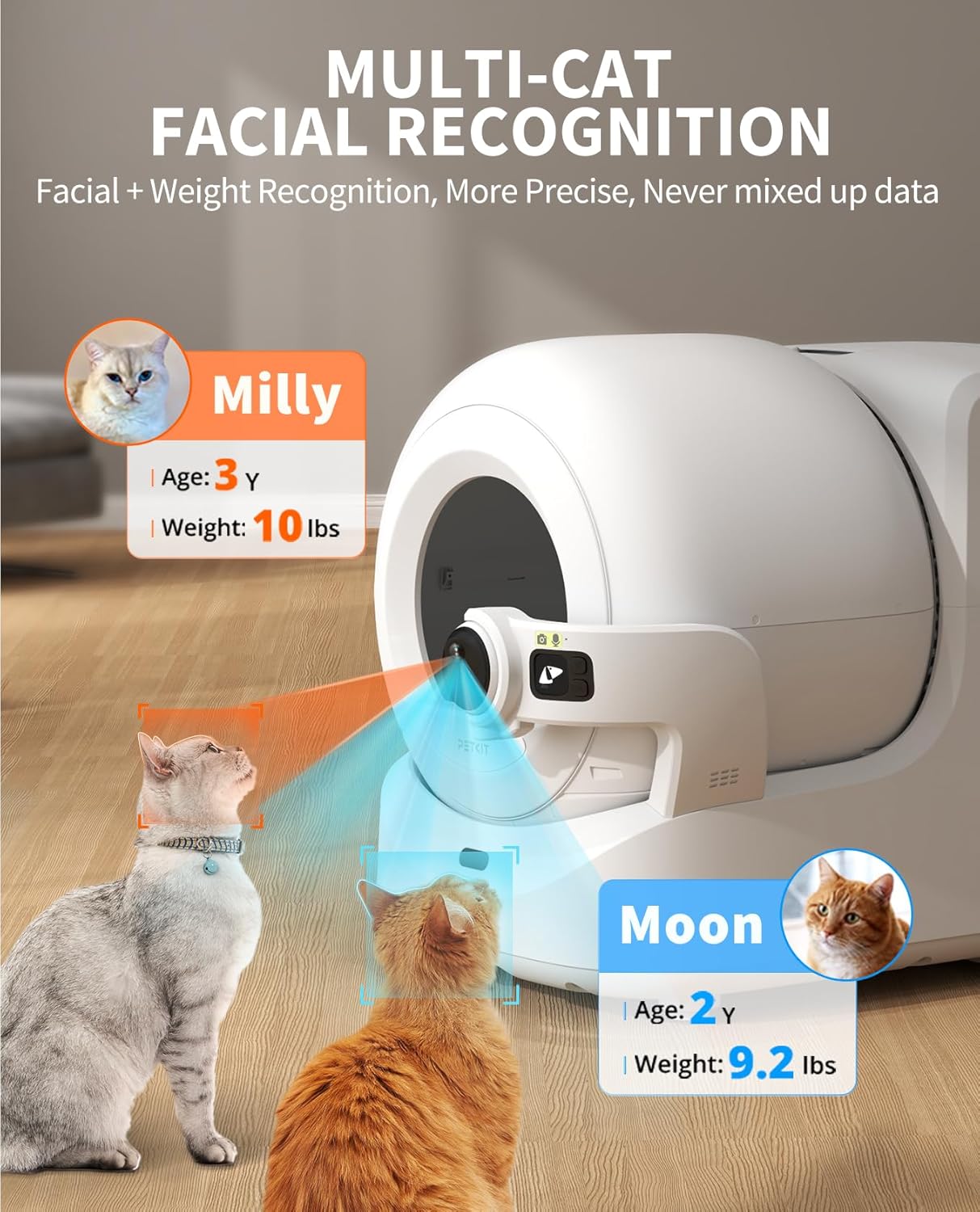 Thumbnail 1 de PETKIT PUROBOT ULTRA self-cleaning cat litter tray with AI camera, facial recognition & health monitoring
