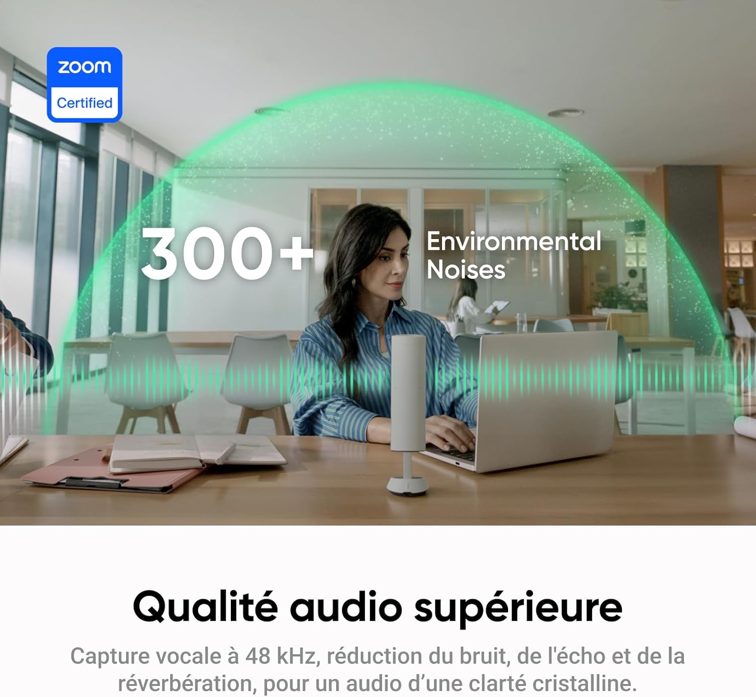 Thumbnail 3 de Insta360 Wave Blanc Arctique – Haut-parleur IA Bluetooth avec enregistrement vocal et 32 Go