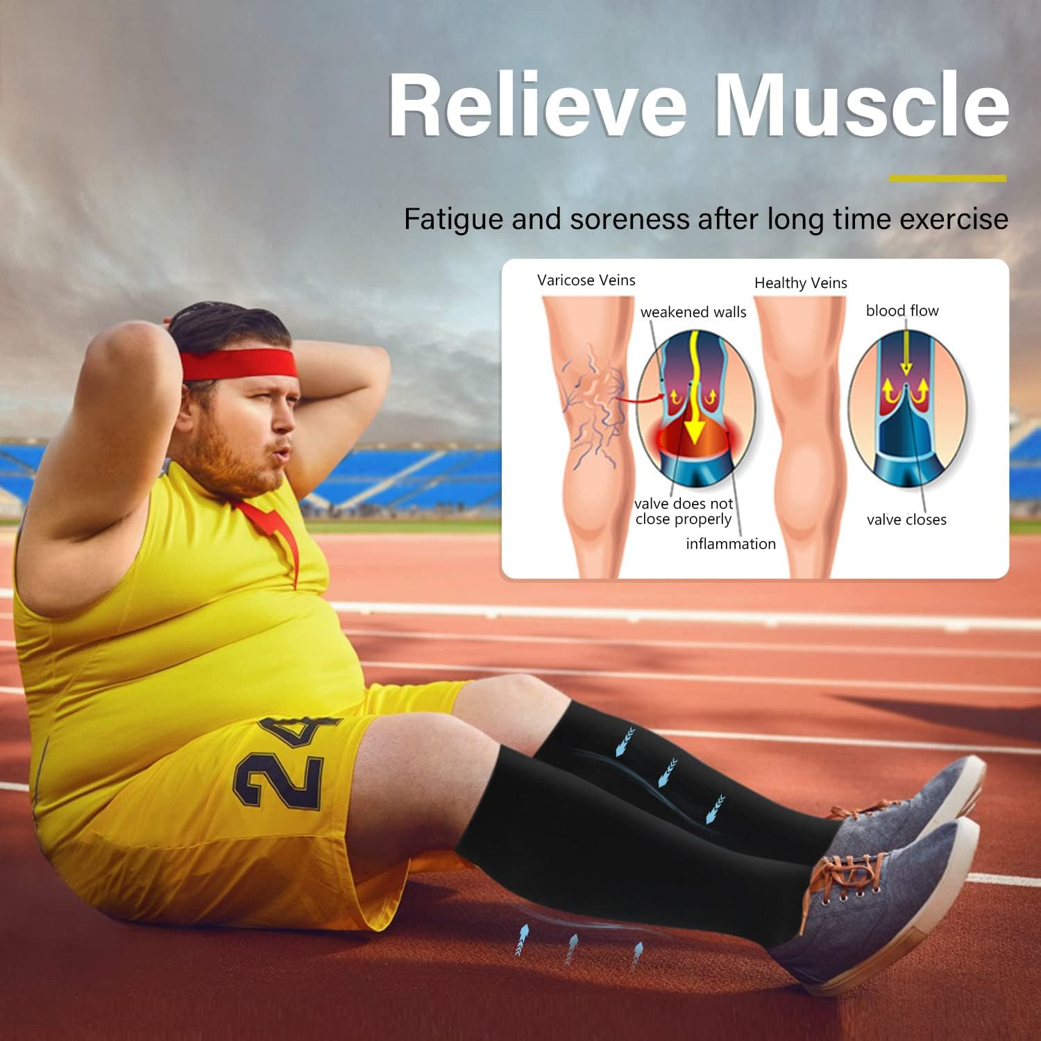 Thumbnail 5 de Diu Life Plus Size Compression Socks for Wide Calves – 3 Pairs