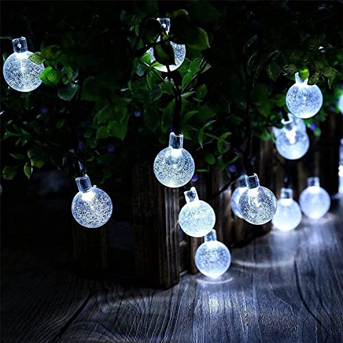 Detalle de Lezonic Solar Garden Lights Outdoor: 50 LED 7m Solar String Lights