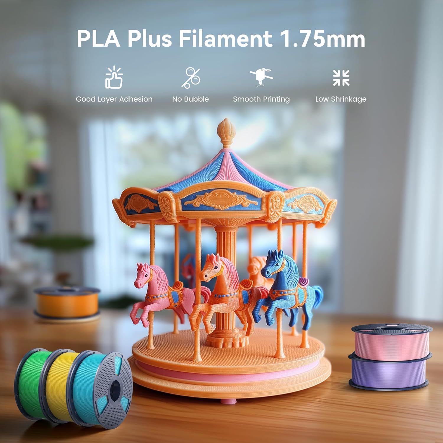 Thumbnail 1 de SUNLU Filamento PLA+ 1,75 mm bianco osso (PLA Plus) da 1 kg